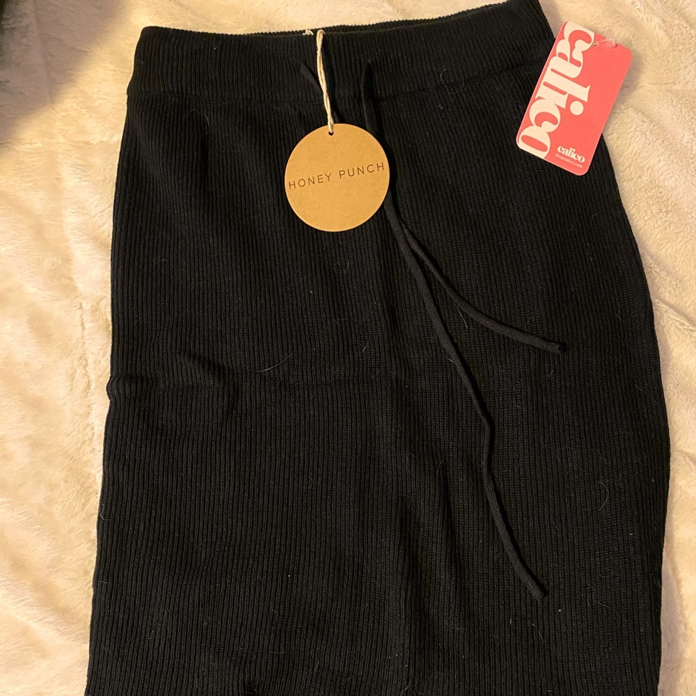 Calico cotton distressed skirt